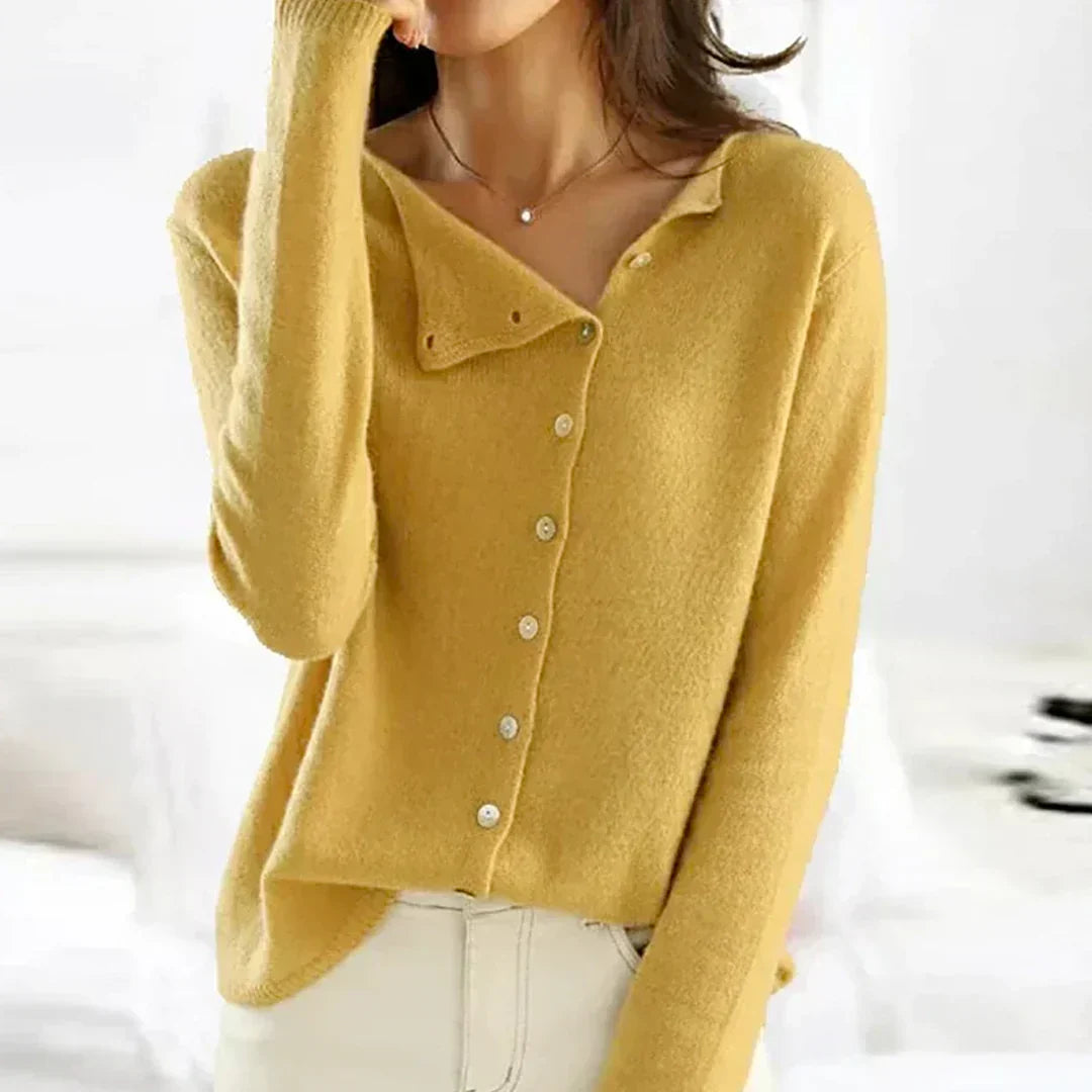 Levoire | Cardigan En Tricot Confortable Jaune