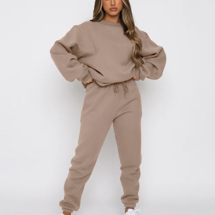 Levoire | Setti T-Shirt Et Pantalon Pour Femmes Brun clair