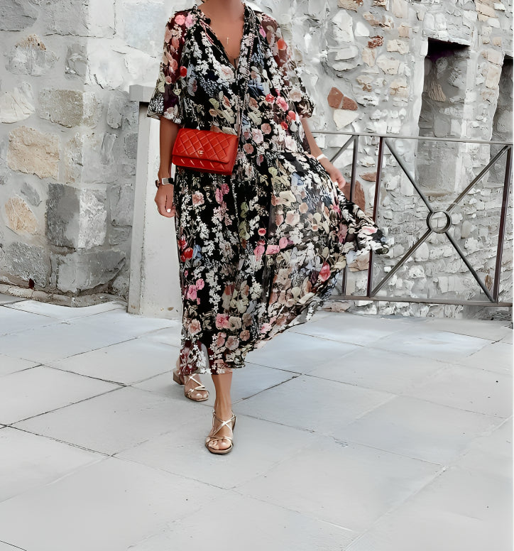 Levoire | Robe Maxi Florale Élégante Robe D'Été