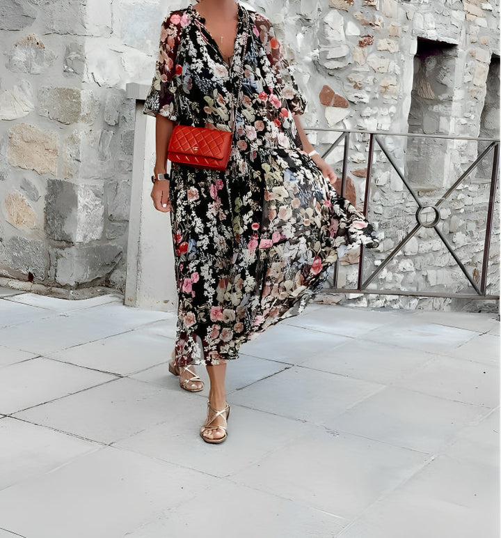 Levoire | Robe Maxi Florale Élégante Robe D'Été