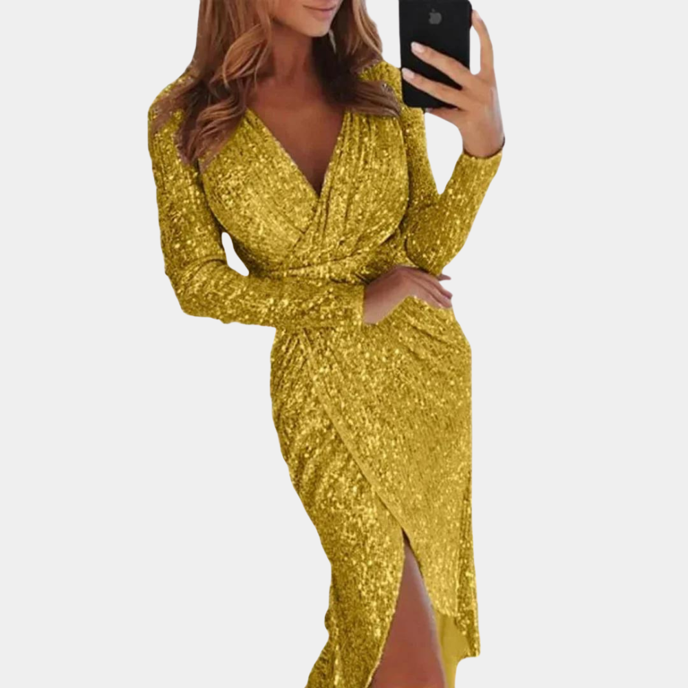 Levoire | Robe À Paillettes Jaune