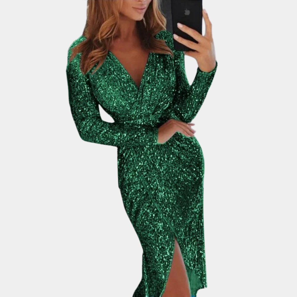 Levoire | Robe À Paillettes Vert