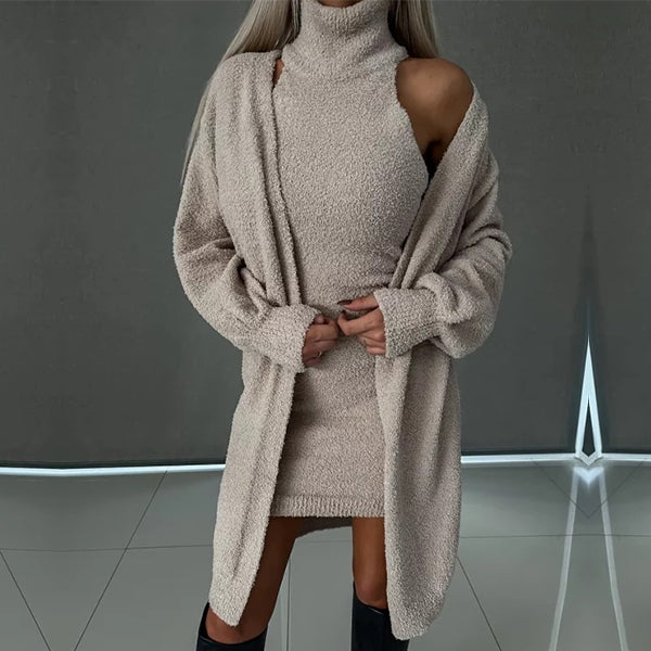 Levoire | Robe et gilet en tricot Set Chameau