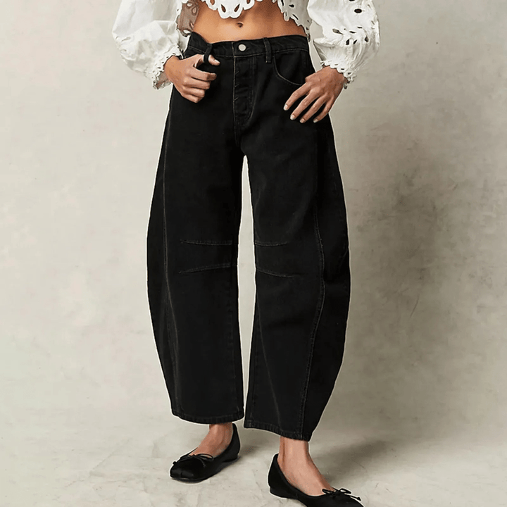 Levoire | Jean À Jambes Larges Pour Un Style Décontracté Noir