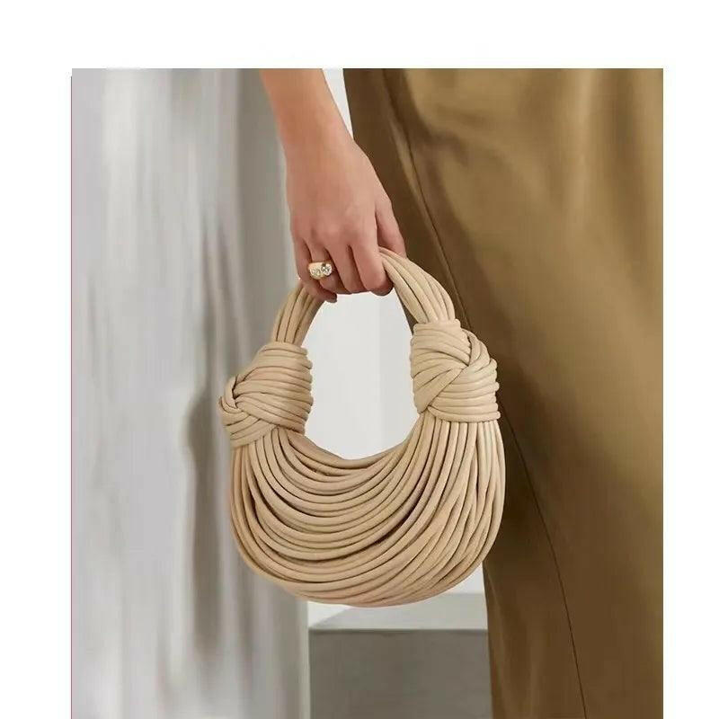 Levoire | Or Sac À Nouilles Tissé À La Main Sac Stylé En Pu Et Polyester Vente En Cours