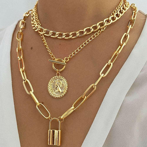 Levoire | Collier En Chaîne À Maillons Multi-Couches En Or