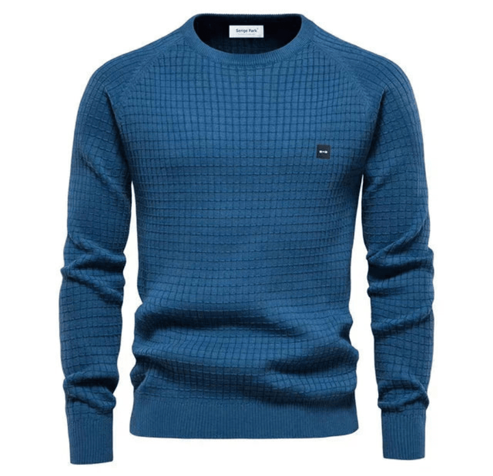 Levoire | Pull élégant pour hommes Pull confortable Design tricoté pour élégance et chaleur Bleu