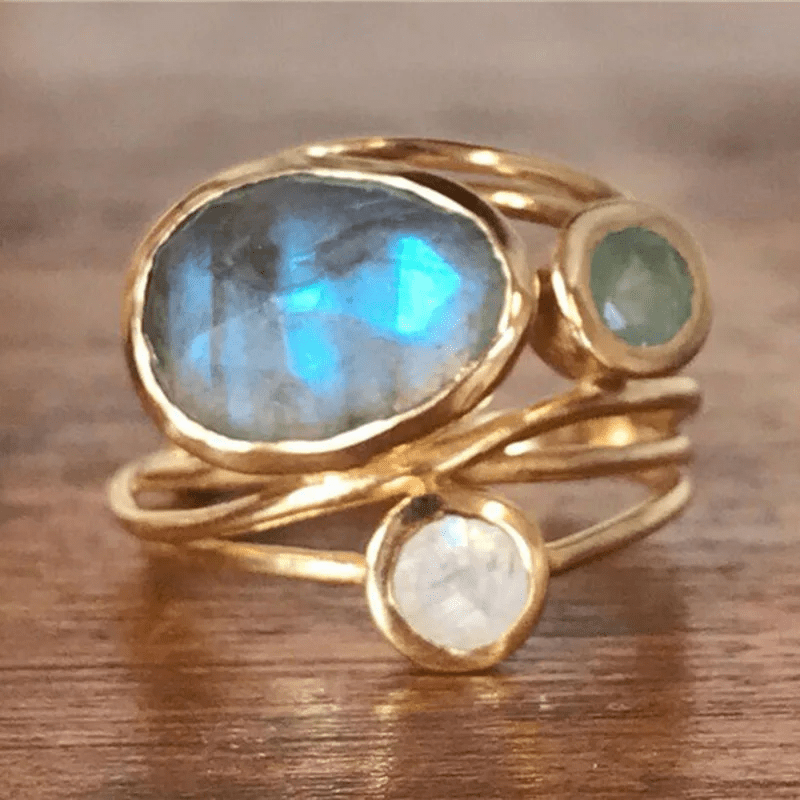 Levoire | Bague Boho Avec Des Cristaux