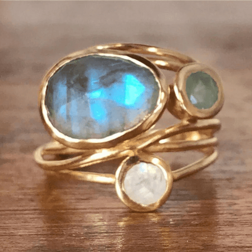 Levoire | Bague Boho Avec Des Cristaux