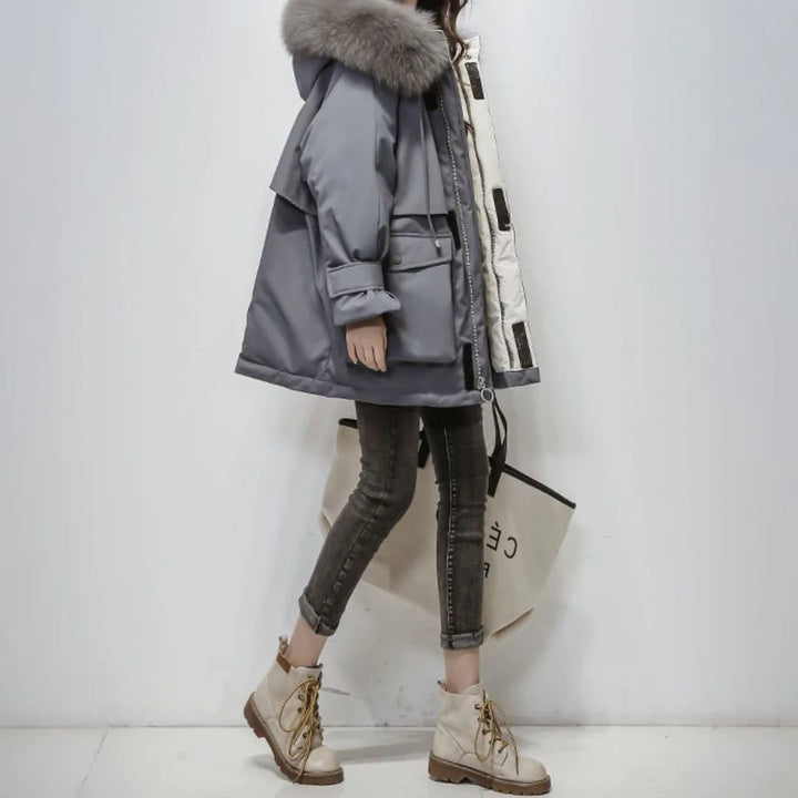 Levoire | Veste Polaire Longue À Manches Longues Chaude Avec Grandes Poches Gris
