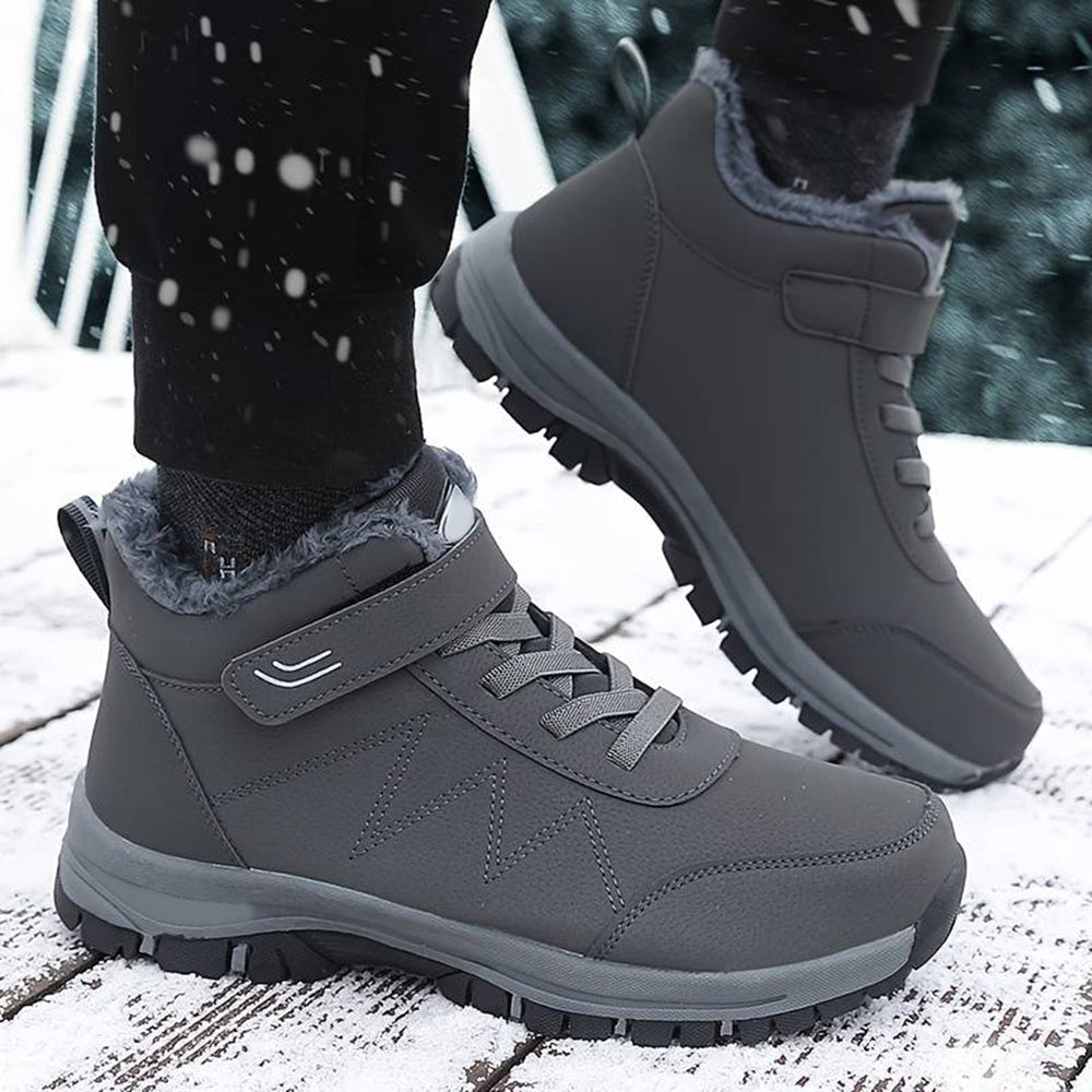 Levoire | Bottes à cheville en fourrure antidérapantes chaudes Gris