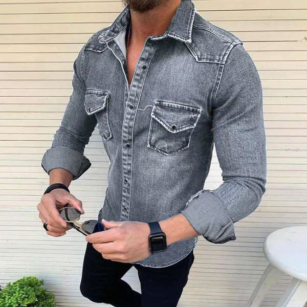 Levoire | Chemise Durable Slim Fit Mélange De Coton Pour Des Looks Décontractés Et Élégants Gris