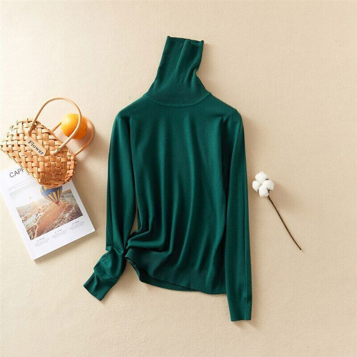 Levoire | Pull À Col Roulé Tricoté Vert