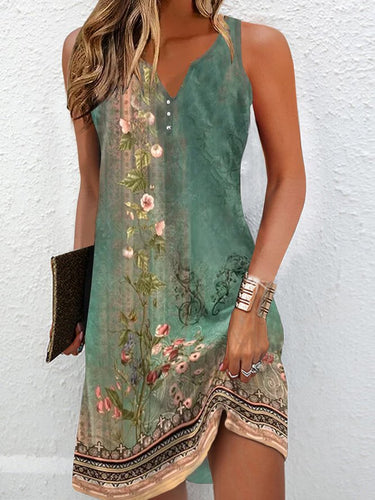 Levoire | Robe Mini Décolleté V Boutonnée Été