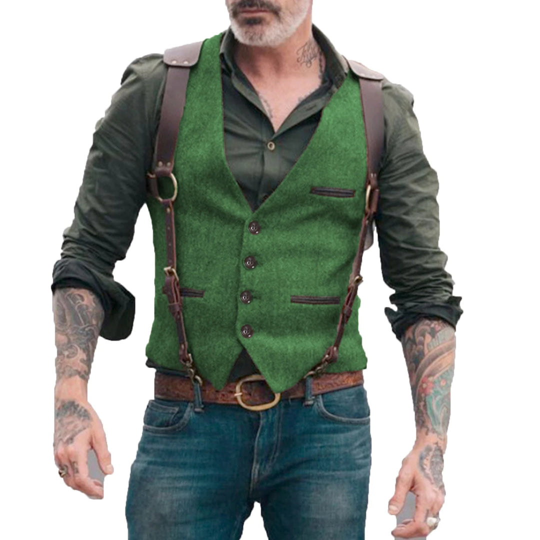 Levoire | Gilet pour hommes motif hallowristi Vert