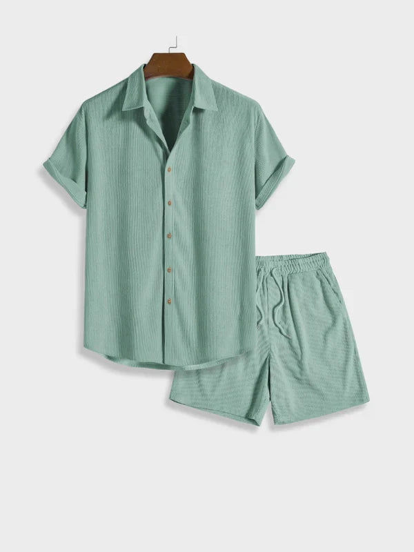 Levoire | Ensemble D'Été Avec Boutons Vert