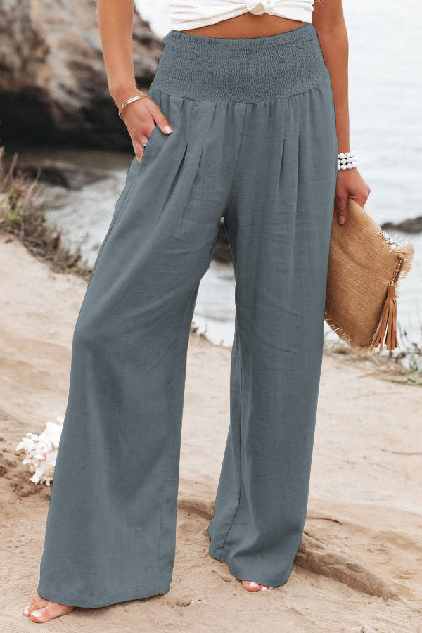 Levoire | Trendy Wide Leg Pants For A Casual Style Gris