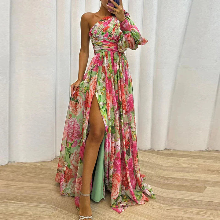 Levoire | Une Épaule Fleur Robe