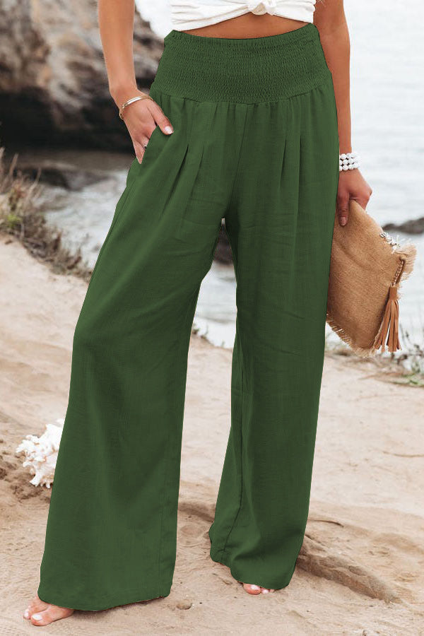 Levoire | Trendy Wide Leg Pants For A Casual Style Vert