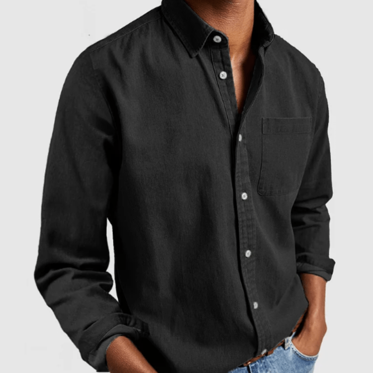 Levoire | Chemise en coton pour hommes Style classique Élégante et confortable Noir