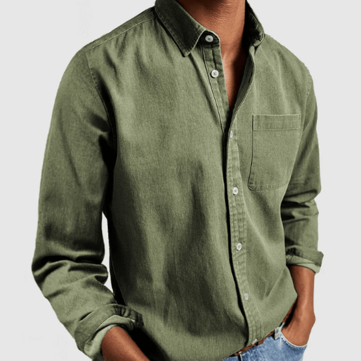 Levoire | Chemise en coton pour hommes Style classique Élégante et confortable Vert