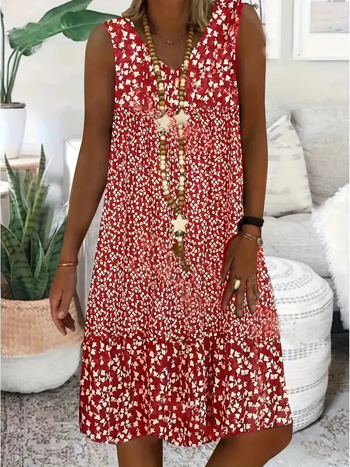 Levoire | Robe Sans Manches Élégante Rot