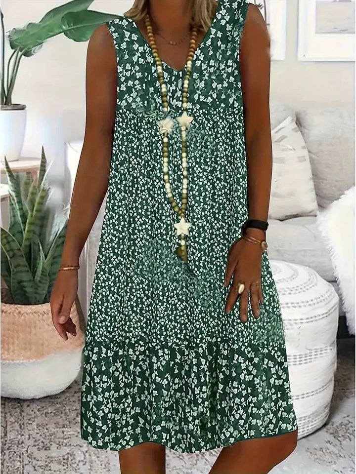 Levoire | Robe Sans Manches Élégante Vert