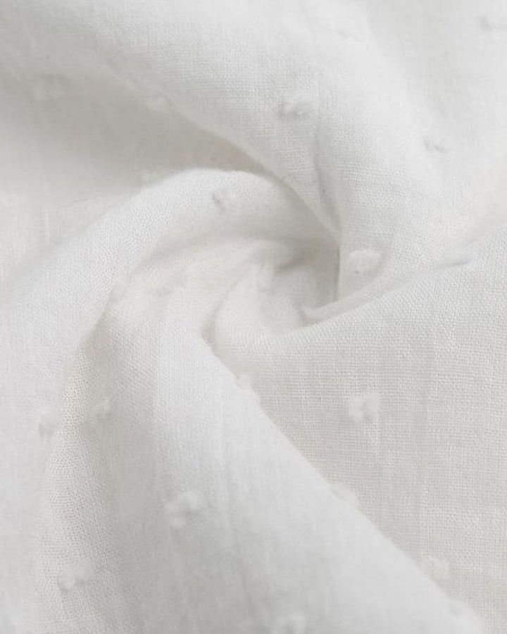 Levoire | Élégante Chemise Blanche À Motif À Petits Points