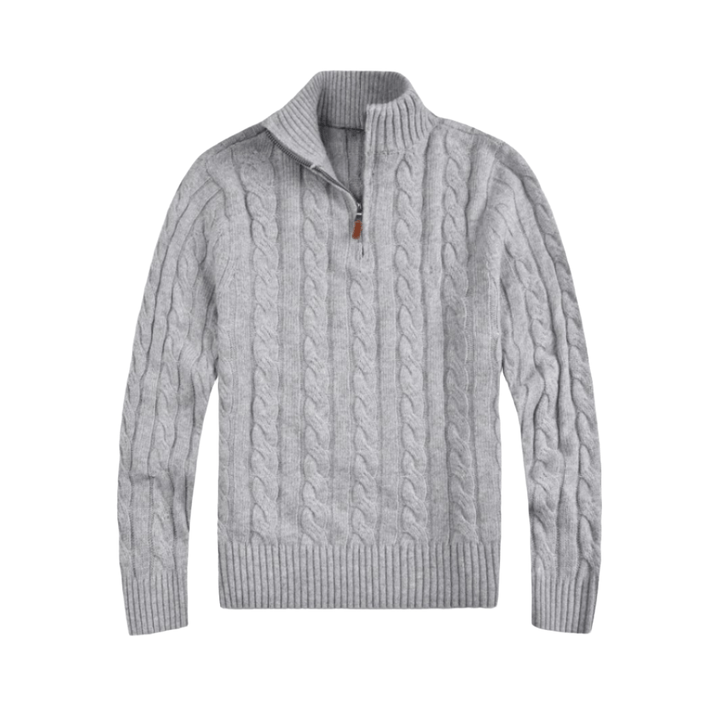 Levoire | Pull Demi-Zip Classique Homme Gris