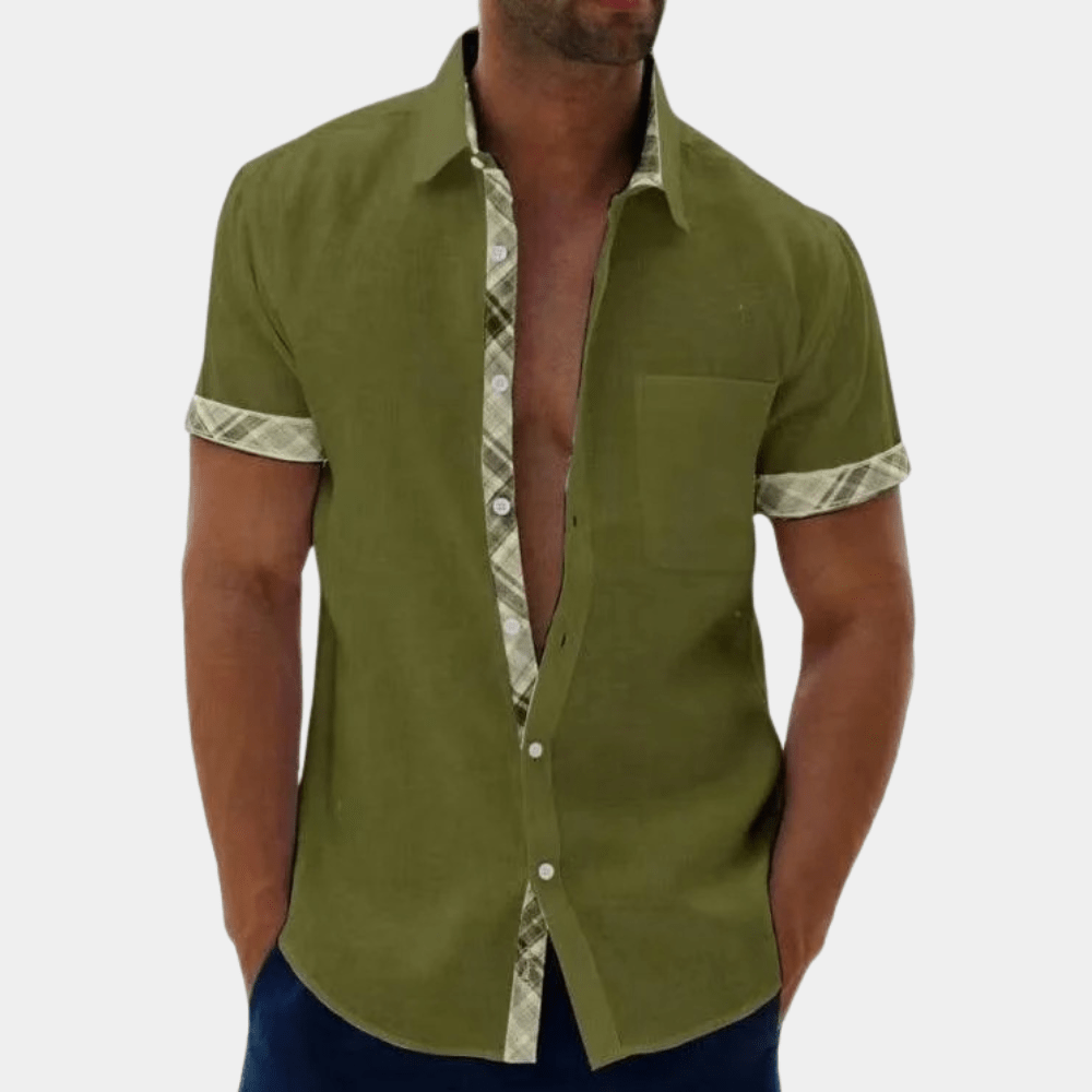 Levoire | Chemise pour homme légère et décontractée Blouse confortable Vert