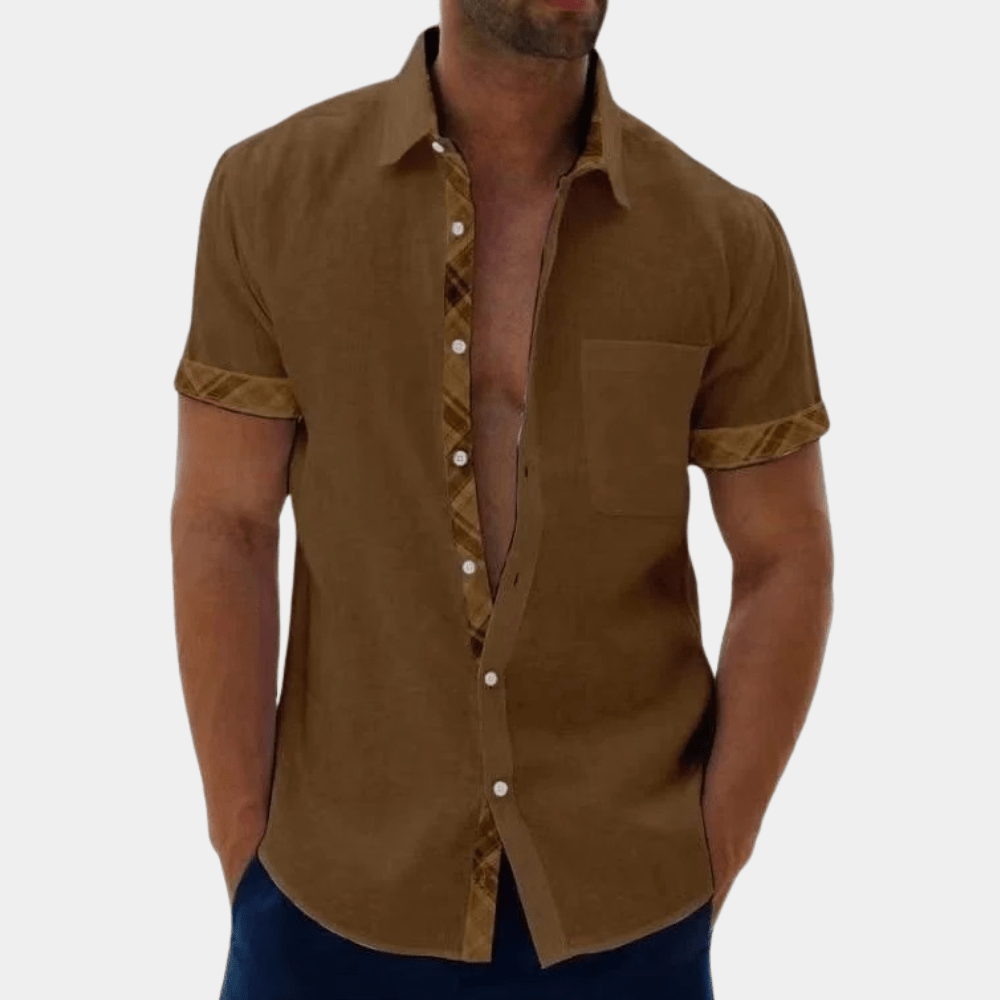 Levoire | Chemise pour homme légère et décontractée Blouse confortable Braun