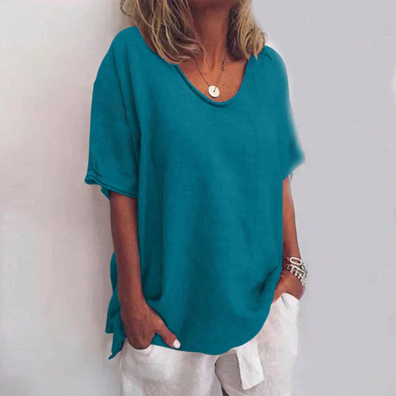 Levoire | Chemise Détendue Confortable Pour Femmes Bleu