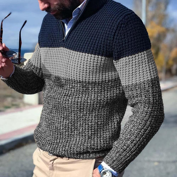 Levoire | Pull En Maille De Luxe Avec Décolleté En V Pour Hommes Gris