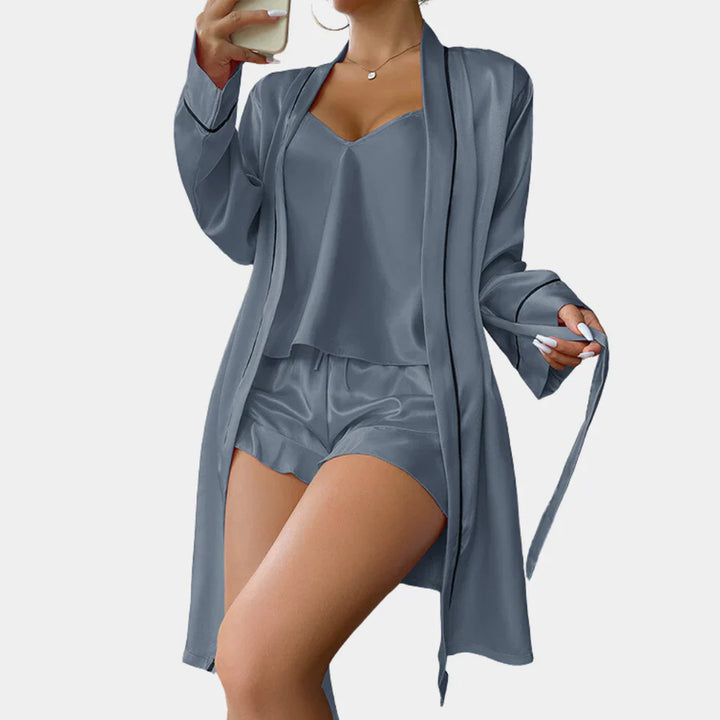 Levoire | Ensemble De Pyjama Élégant Pour Dames Bleu