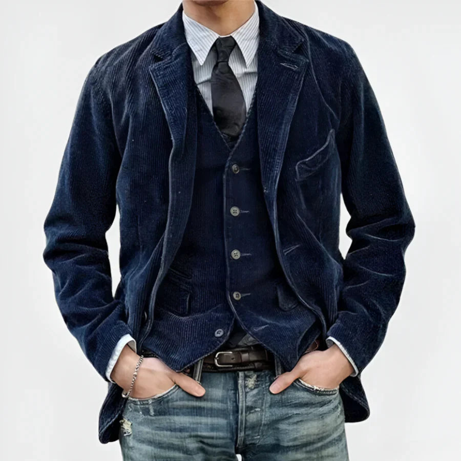 Levoire | Veste rétro et gilet Bleu marine