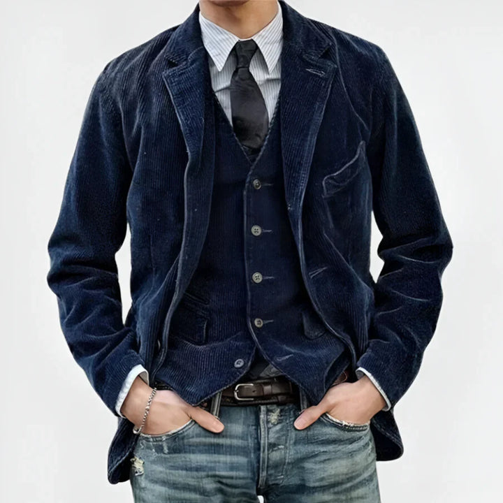 Levoire | Veste rétro et gilet Bleu marine