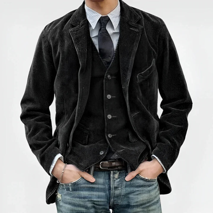 Levoire | Veste rétro et gilet Noir