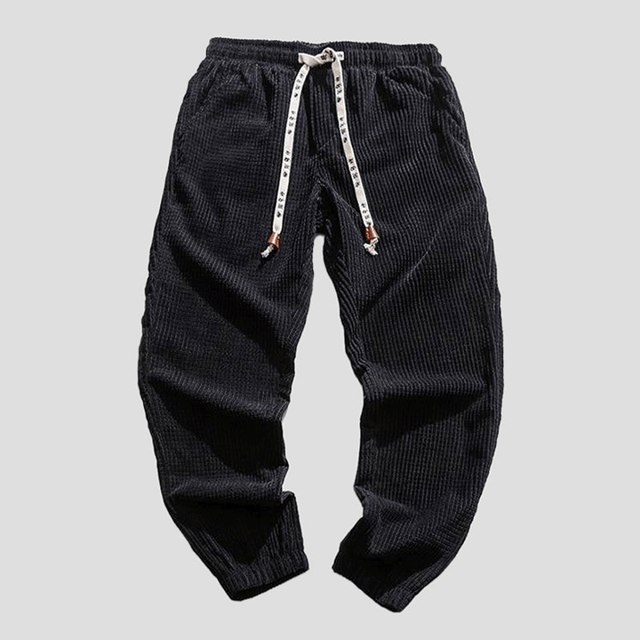 Levoire | Pantalon de jogging en velours côtelé confortable Chaleur et style à la mode Noir