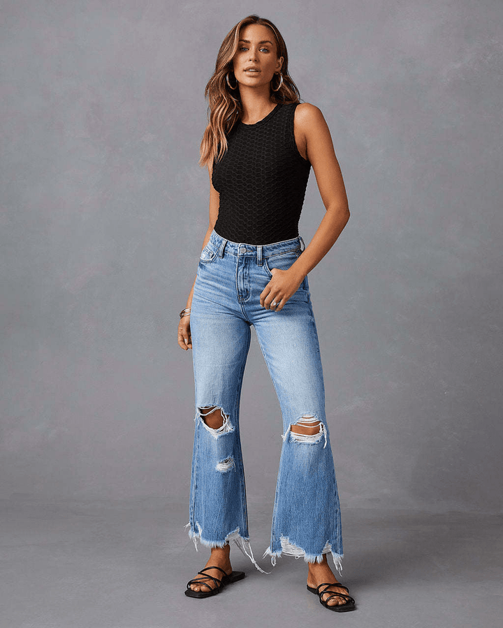 Levoire | Jean femme taille haute déchiré