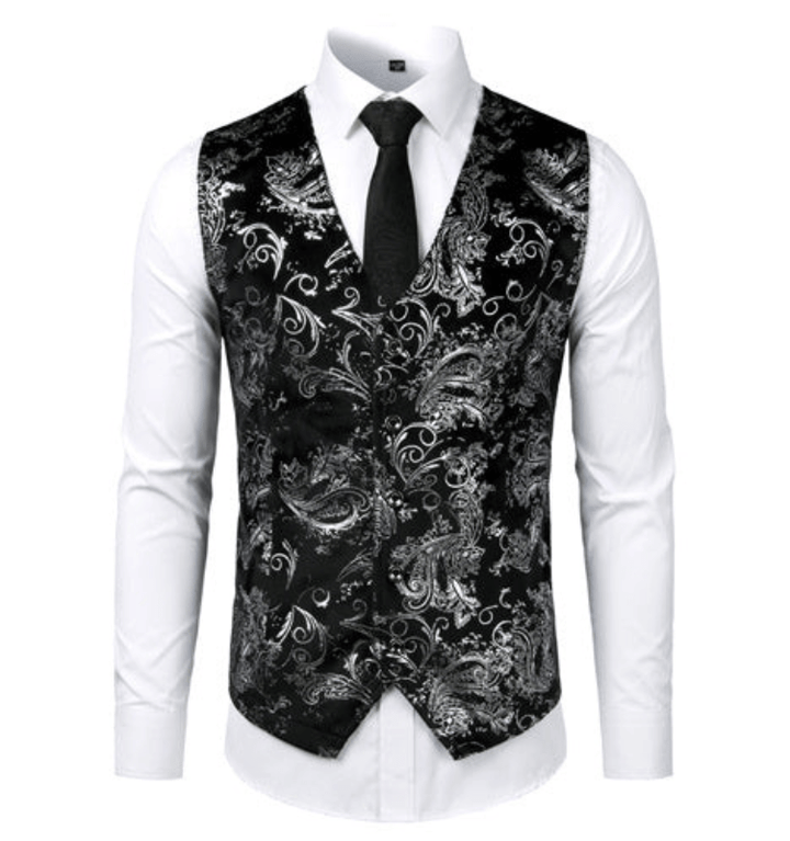 Levoire | Gilet Steampunk Vintage Homme Argent