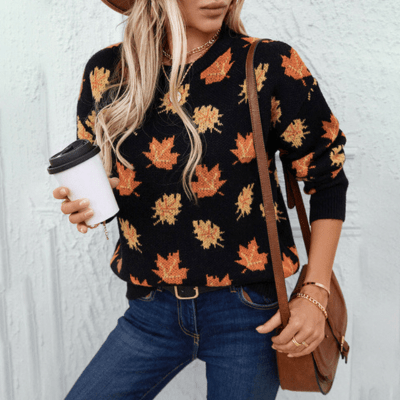 Levoire | Sweatshirt femme Design unique thème automnal Pullover