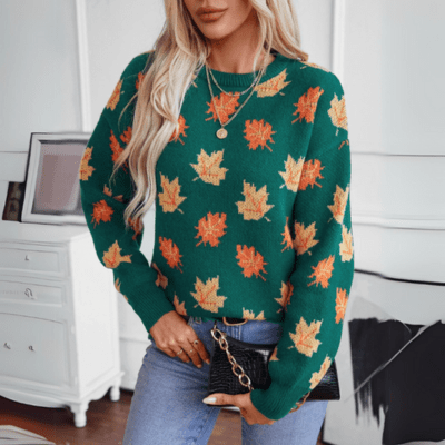 Levoire | Sweatshirt femme Design unique thème automnal Pullover
