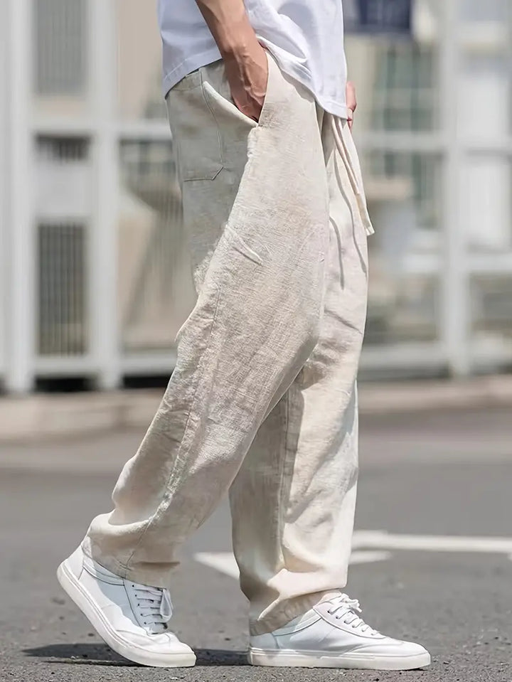 Levoire | Pantalon En Lin Baggy Pantalon D'Été Léger Avec Un Confort De Port Doux
