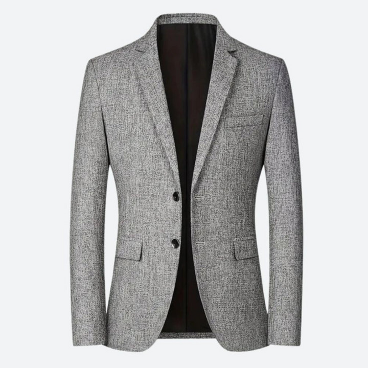 Levoire | Manteau long Slim Fit avec col, bouton et poches Gris