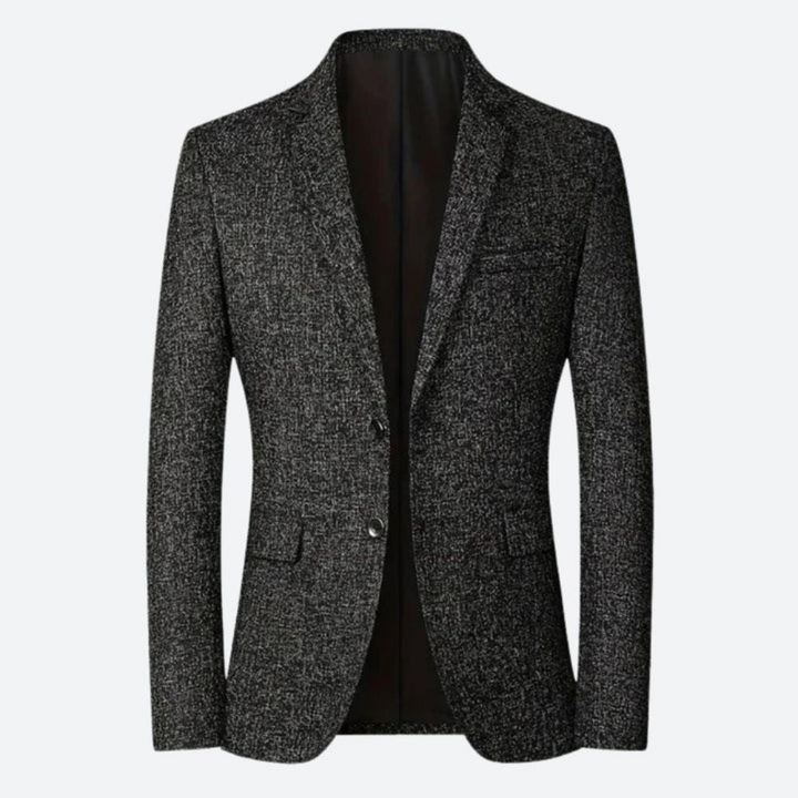 Levoire | Manteau long Slim Fit avec col, bouton et poches Noir