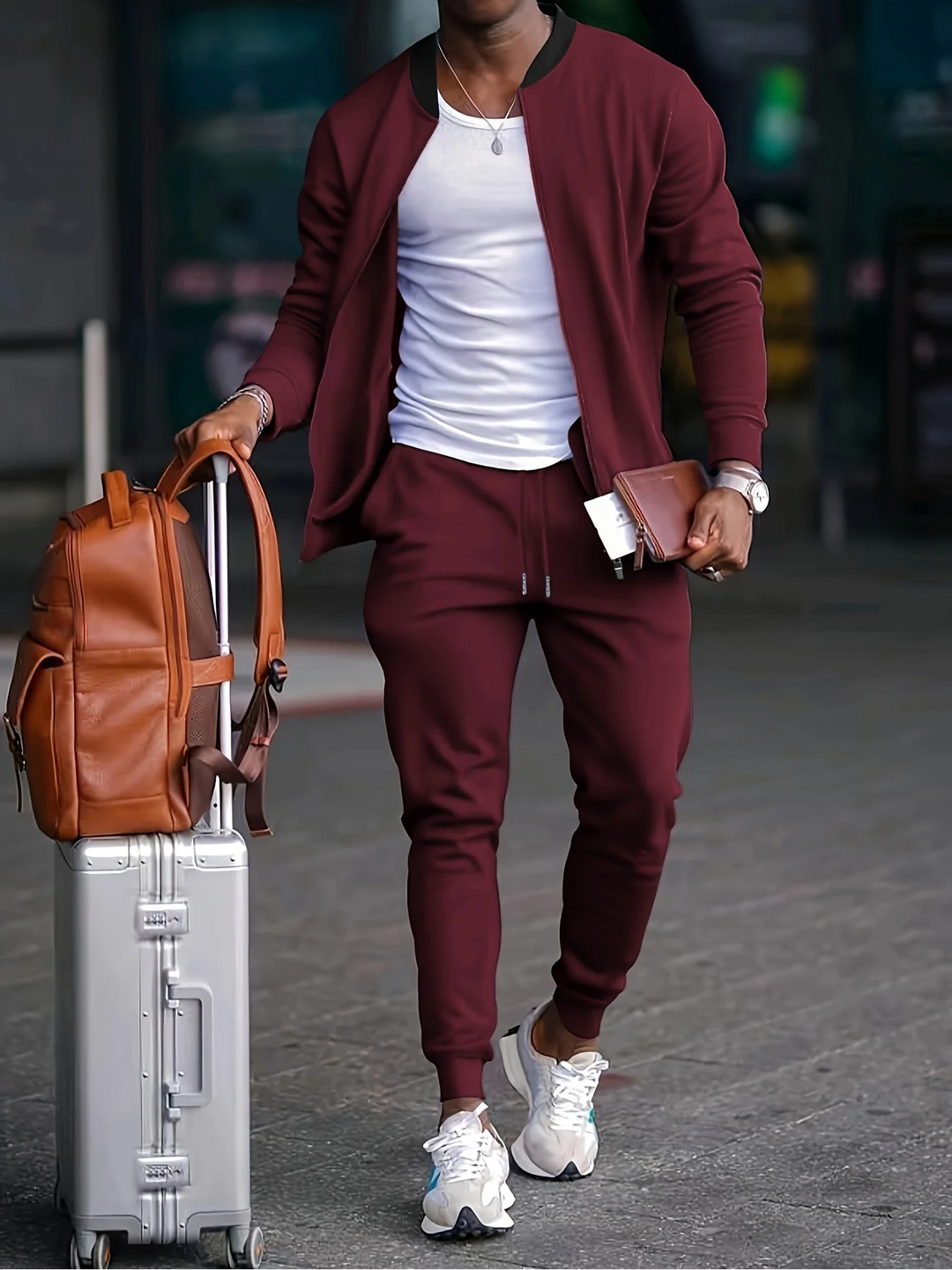 Levoire | Veste Manches Longues Avec Fermeture Éclair Et Pantalon Cordon Rot