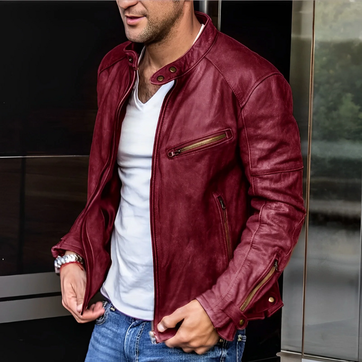 Levoire | Veste En Tweed Élégante À Manches Longues Avec Fermeture Éclair Rot