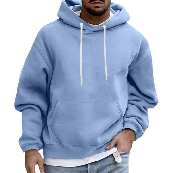 Levoire | Sweat À Capuche Surdimensionné Confortable À Manches Longues Avec Poches Bleu clair