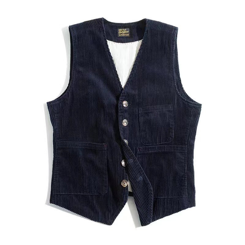 Levoire | Veste à revers Kord Marine bleu (Sans manches)