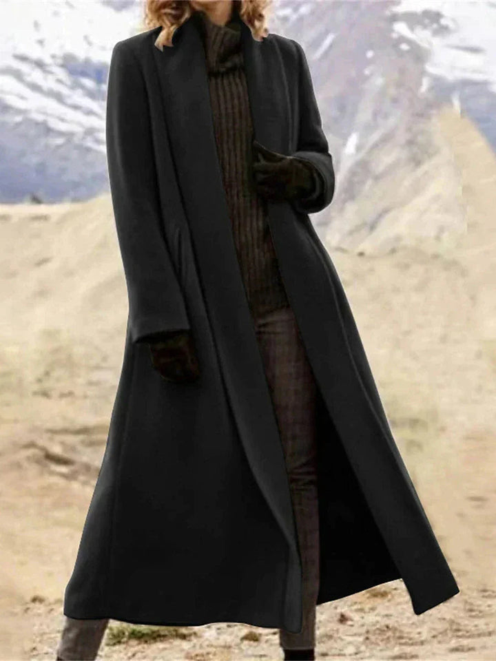 Levoire | Manteau Long Confortable à Manches Longues avec Poches Noir
